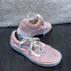 Pink Vans, good condition.  Signs of normal wear.